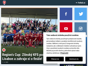 'fotbal.cz' screenshot