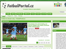 'fotbalportal.cz' screenshot