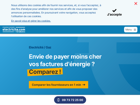 'fournisseurs-electricite.com' screenshot