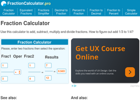 'fractioncalculator.pro' screenshot