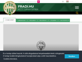 'fradi.hu' screenshot