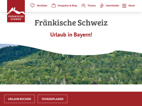 'fraenkische-schweiz.com' screenshot