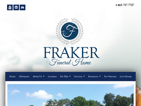 'frakerfuneralhome.net' screenshot