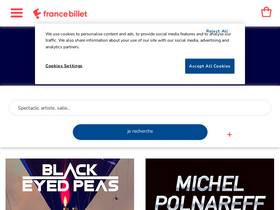 'francebillet.com' screenshot