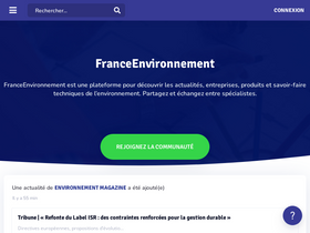 'franceenvironnement.com' screenshot