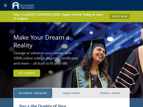 'franklin.edu' screenshot