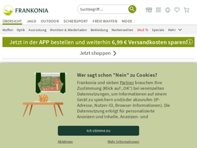 'frankonia.de' screenshot