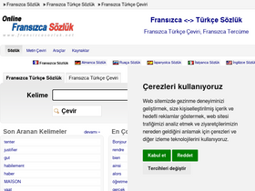'fransizcasozluk.net' screenshot