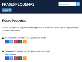 'frasespequenas.com.br' screenshot