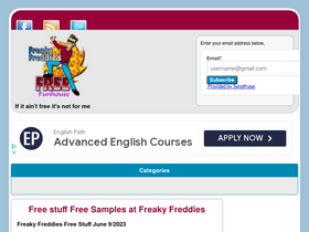 'freakyfreddies.com' screenshot