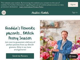 'freddiesflowers.com' screenshot