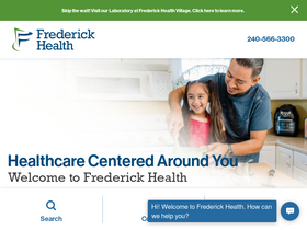 'frederickhealth.org' screenshot