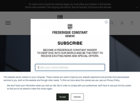 'frederiqueconstant.com' screenshot