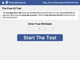 'free-iqtest.net' screenshot