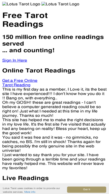 Free live chat tarot