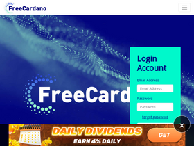 'freecardano.com' screenshot
