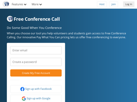 'freeconferencecall.com' screenshot