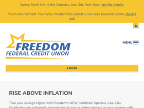 'freedomfcu.org' screenshot