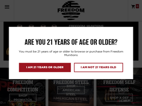 'freedommunitions.com' screenshot