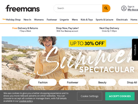 'freemans.com' screenshot