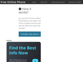 'freeonlinephone.org' screenshot