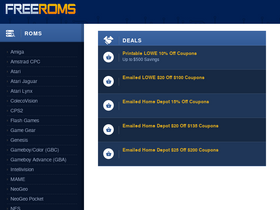 'freeroms.com' screenshot