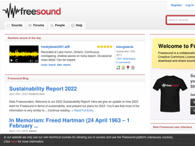 'freesound.org' screenshot