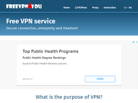'freevpn4you.net' screenshot