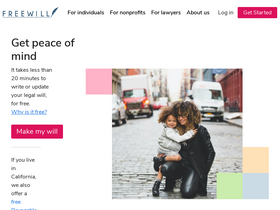 'freewill.com' screenshot