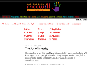 'freewillastrology.com' screenshot