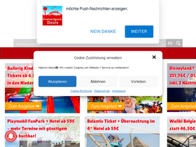 'freizeitparkdeals.de' screenshot