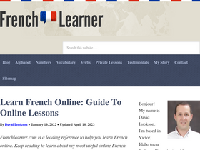 'frenchlearner.com' screenshot