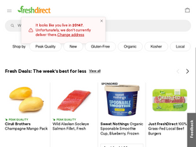 'freshdirect.com' screenshot
