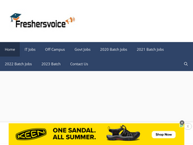 'freshersvoice.com' screenshot