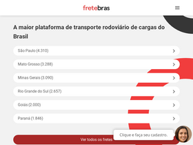 'fretebras.com.br' screenshot