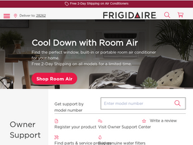 'frigidaire.com' screenshot