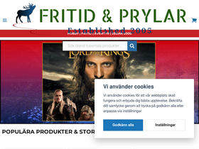 'fritidochprylar.se' screenshot