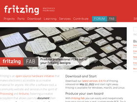 'fritzing.org' screenshot