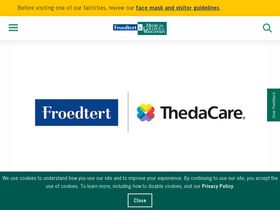 'froedtert.com' screenshot