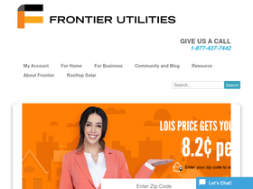 'frontierutilities.com' screenshot