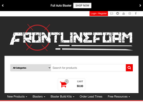 'frontlinefoam.com' screenshot