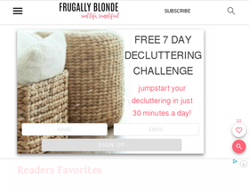 'frugallyblonde.com' screenshot