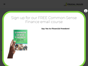 'frugalrules.com' screenshot