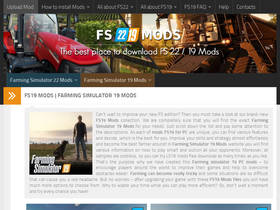 'fs19mods.com' screenshot