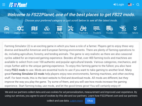 'fs22planet.com' screenshot
