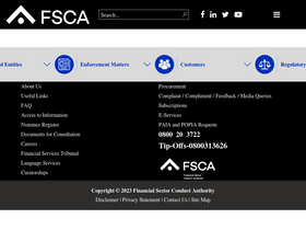 'fsca.co.za' screenshot