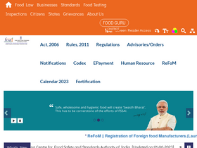 'fssai.gov.in' screenshot