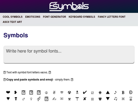 'fsymbols.com' screenshot
