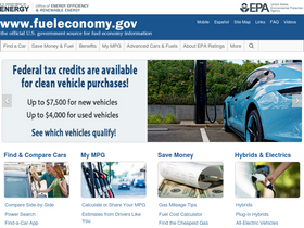 'fueleconomy.gov' screenshot