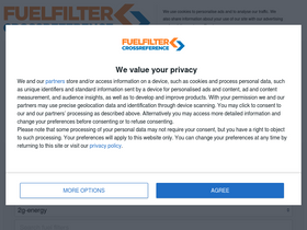 'fuelfilter-crossreference.com' screenshot